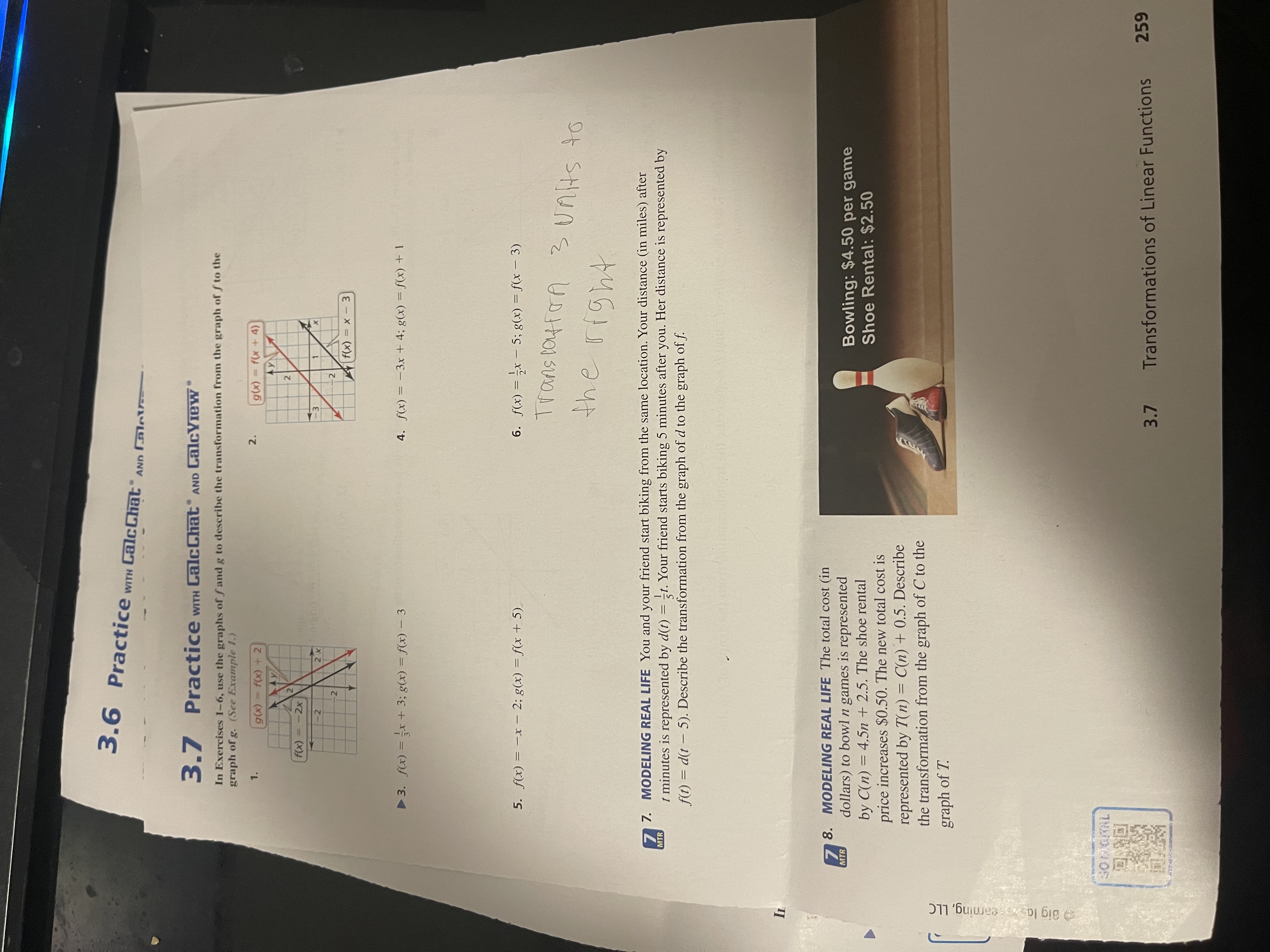 describe the slope of the line. Then find the slope. re- -