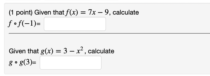 graph Y E(x) 2 X find the corresponding function values. f(8(3)) =