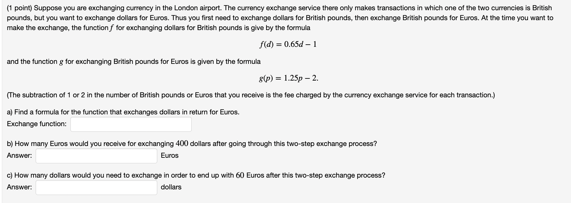 _Let f(x)=x+1 and g(x)=2x1. In the Figure above, match the colors of