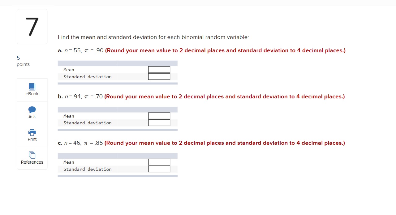 italicized event in symbols (e.g., P(X 2 5)). (a) At least 8