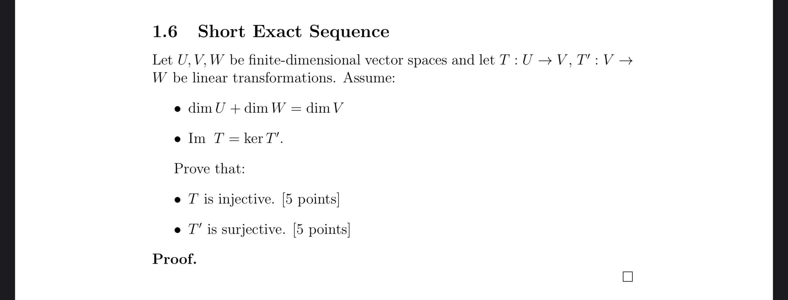 Please complete problem 1.6 thoroughly and show work! Much appreciated! 1.6 Short