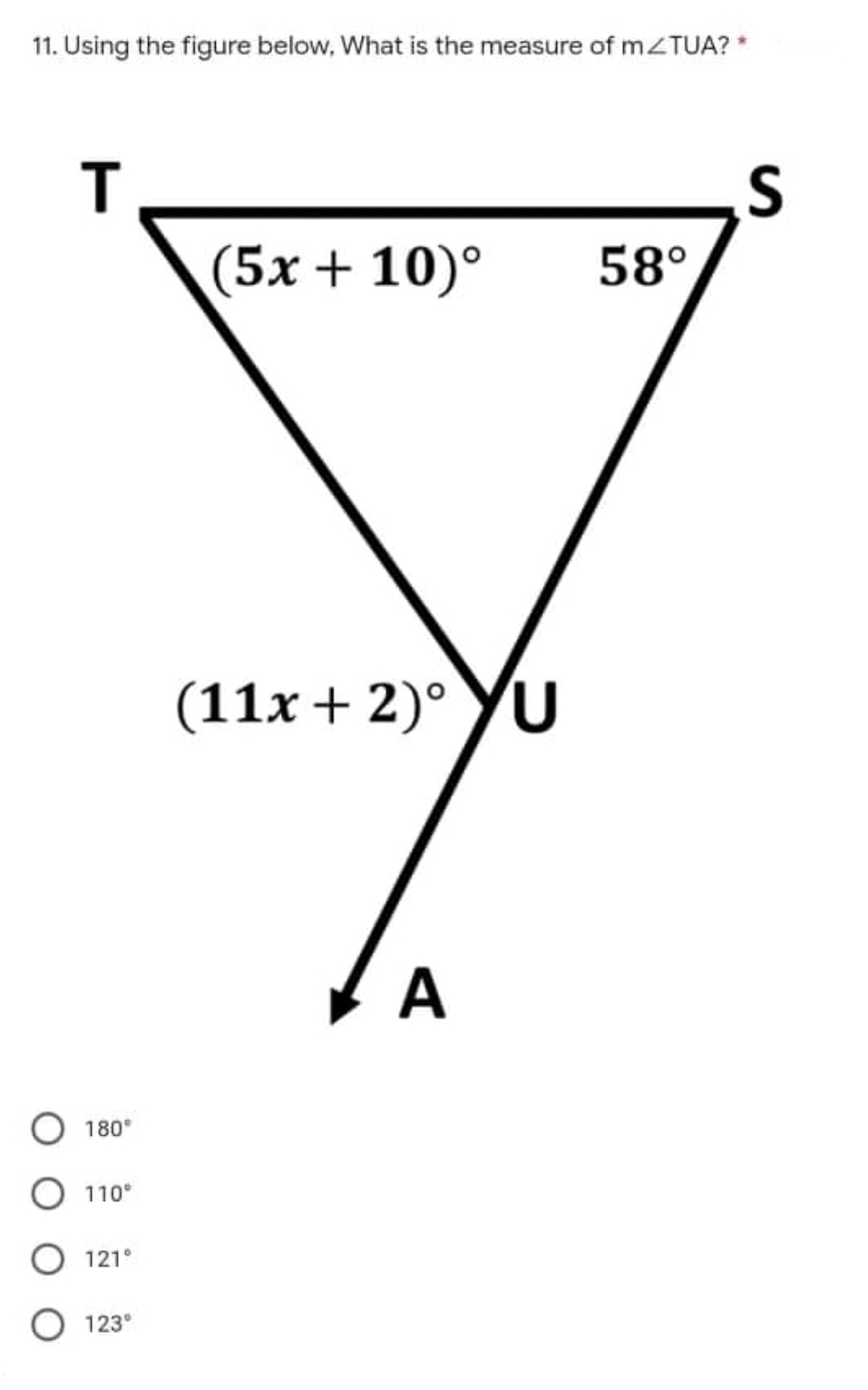 interior angle O exterior angle adjacent angle any of the remote interior