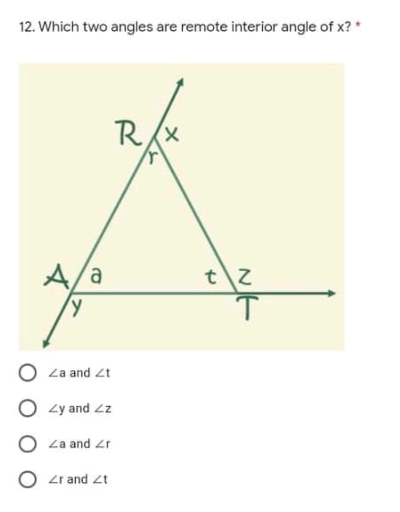 angle.4. The theorem states that the measure of the exterior angle is