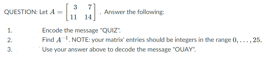 I understand how to do 2. however i get negative integers in