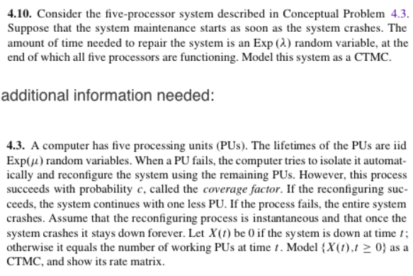 4.10. Consider the five-processor system described in Conceptual Problem 4.3.Suppose that the