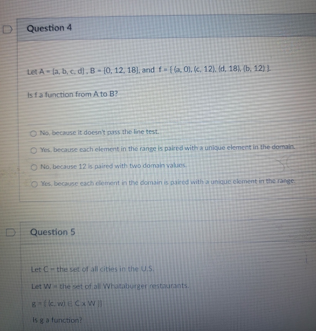 Yes, because each element in the domain is paired wit h a