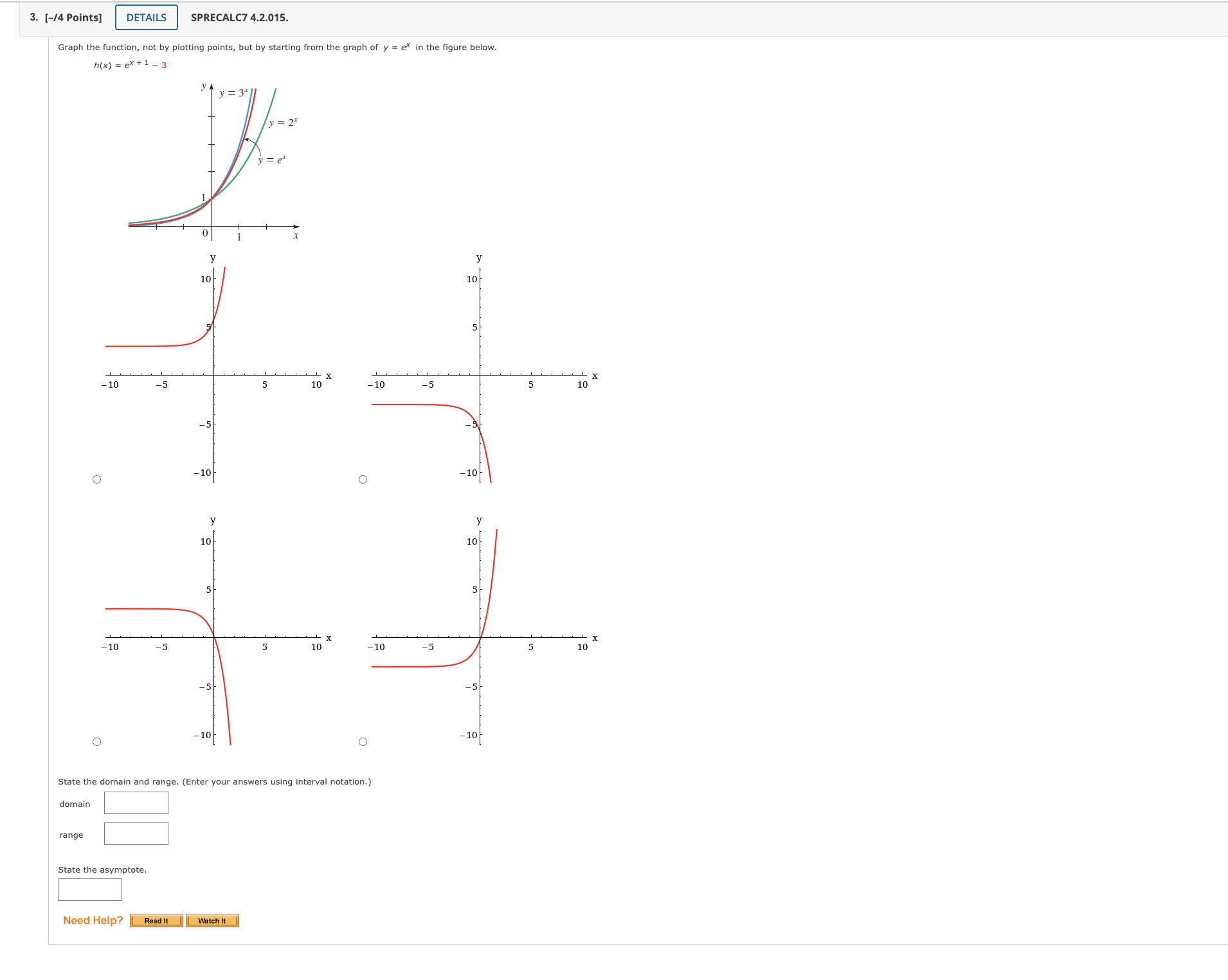 in the figure below. f(x) = -ex yty = 3* 11 y