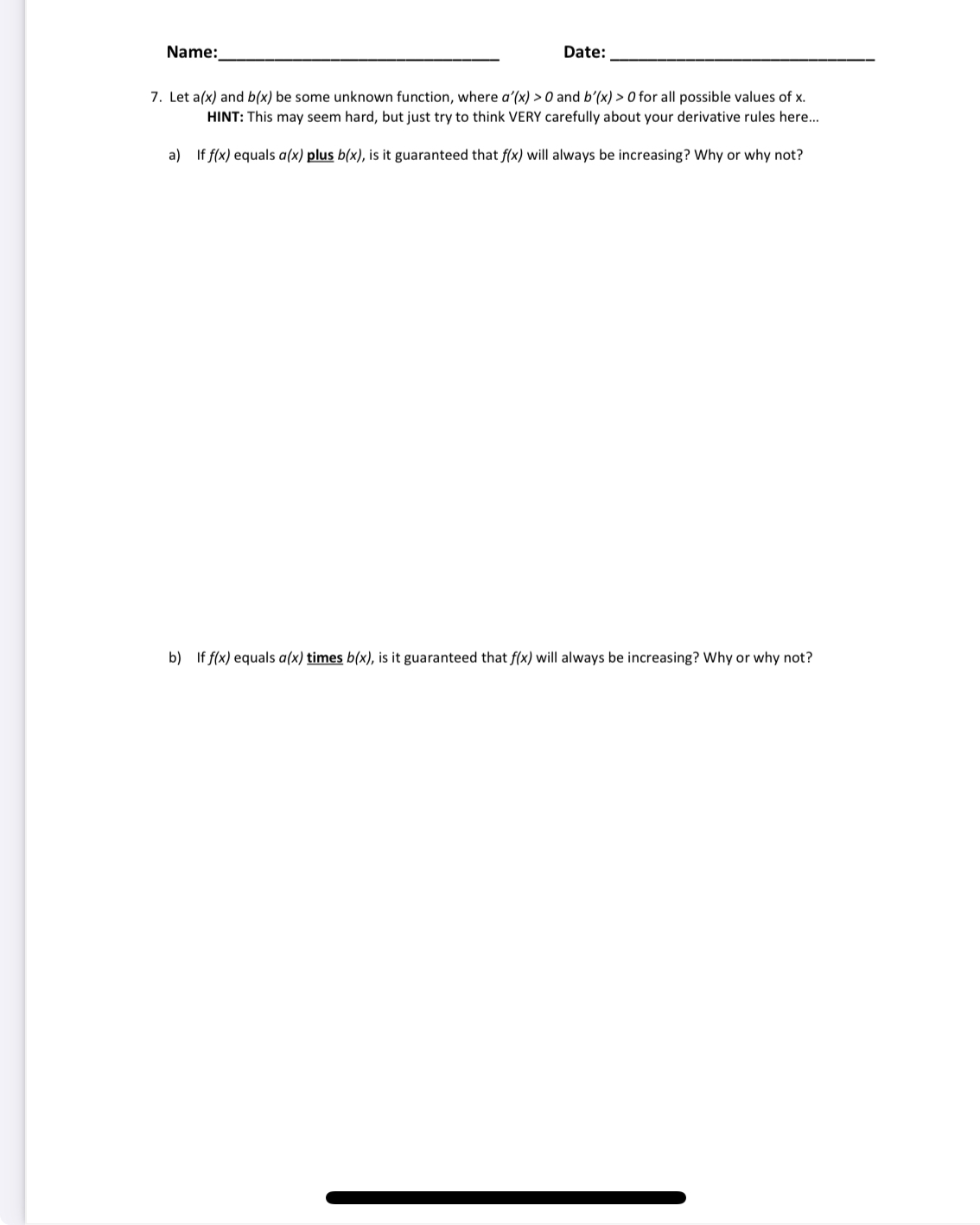 x is the derivative of f(x) = (x 1)10 equal to zero?