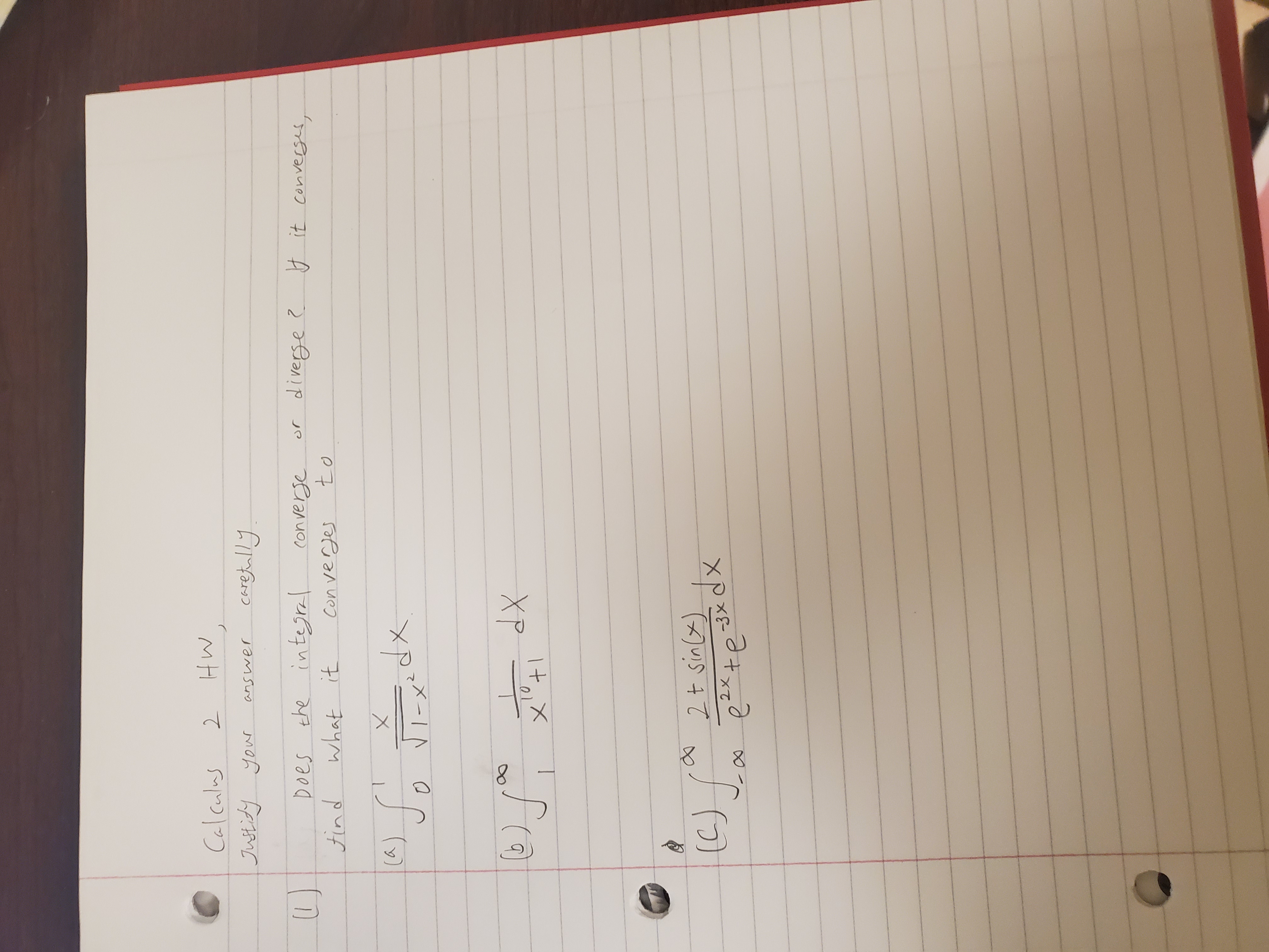 Just need some help on my homework problems Calculus 2 HW Justify