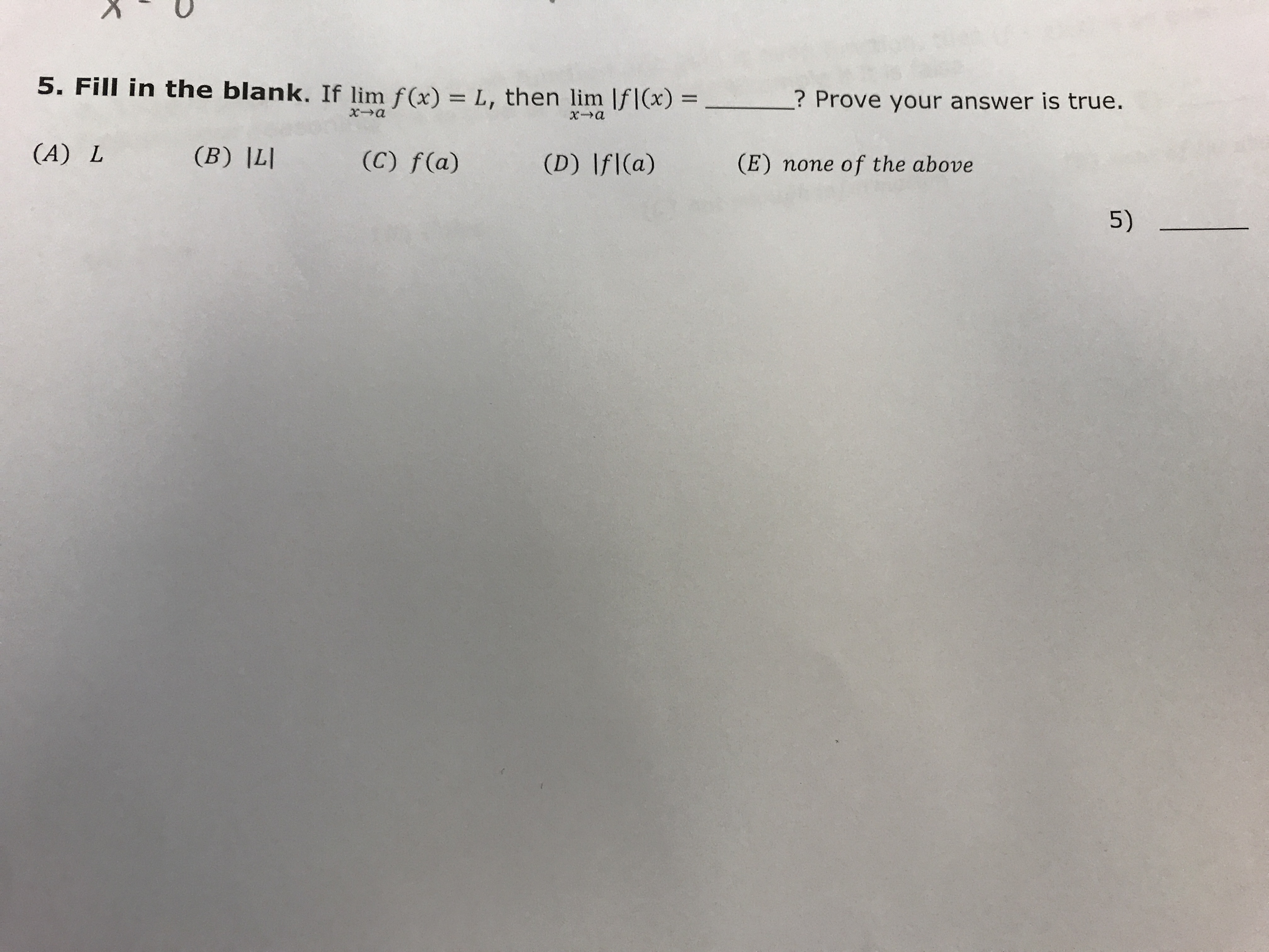 5) Could someone please answer this question and provide a correct explanation?Thanks!