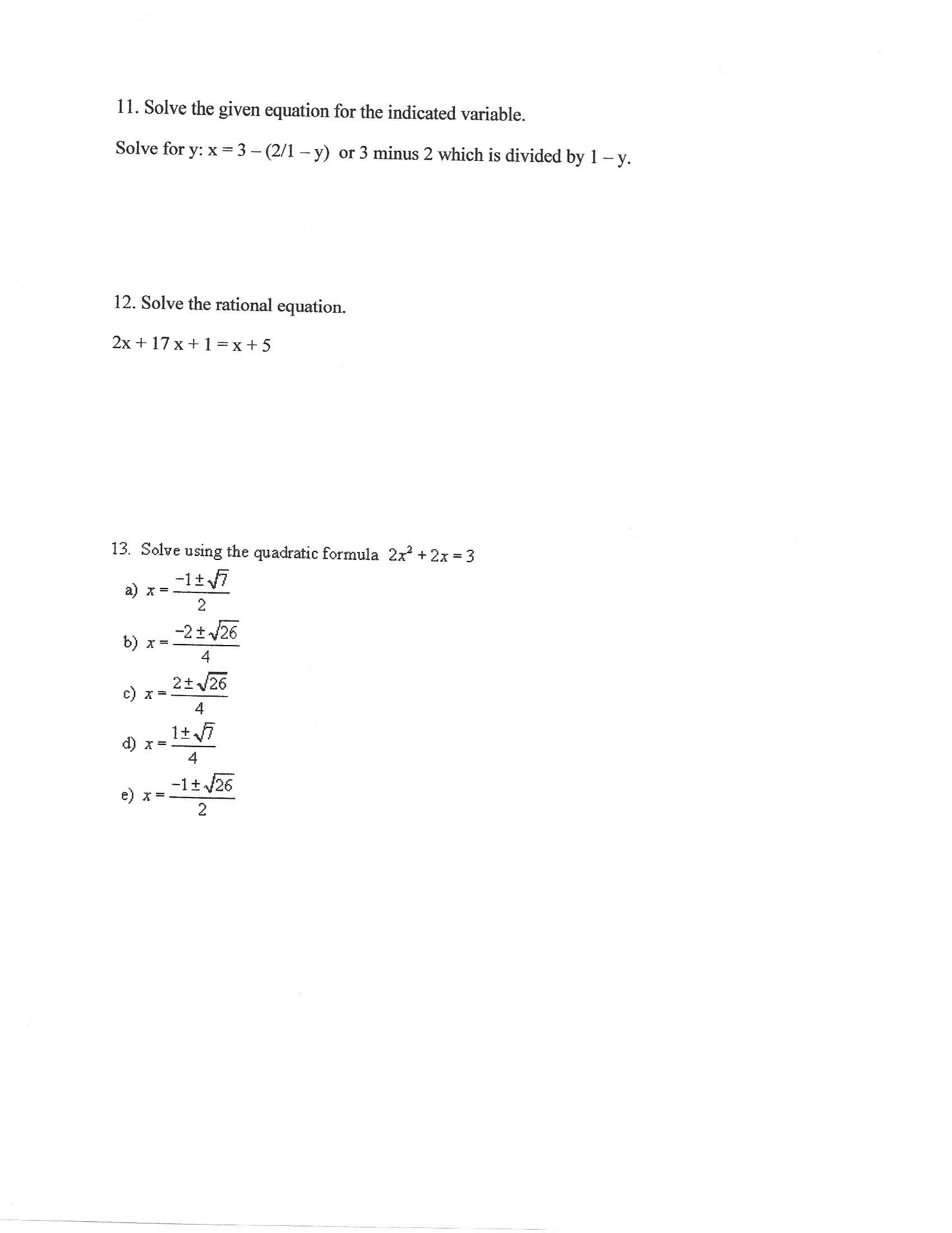 14 B) ~22x 6 C) 9); + 14 D) ~22x + 14
