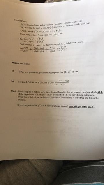 the book, and also helpful hints for problems 17, 20, and 38c.