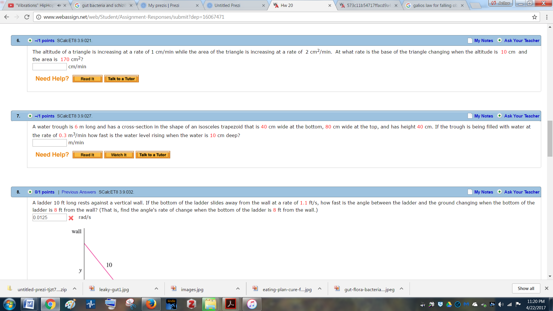 Could use some help on these three problems thanks. (- 9 C