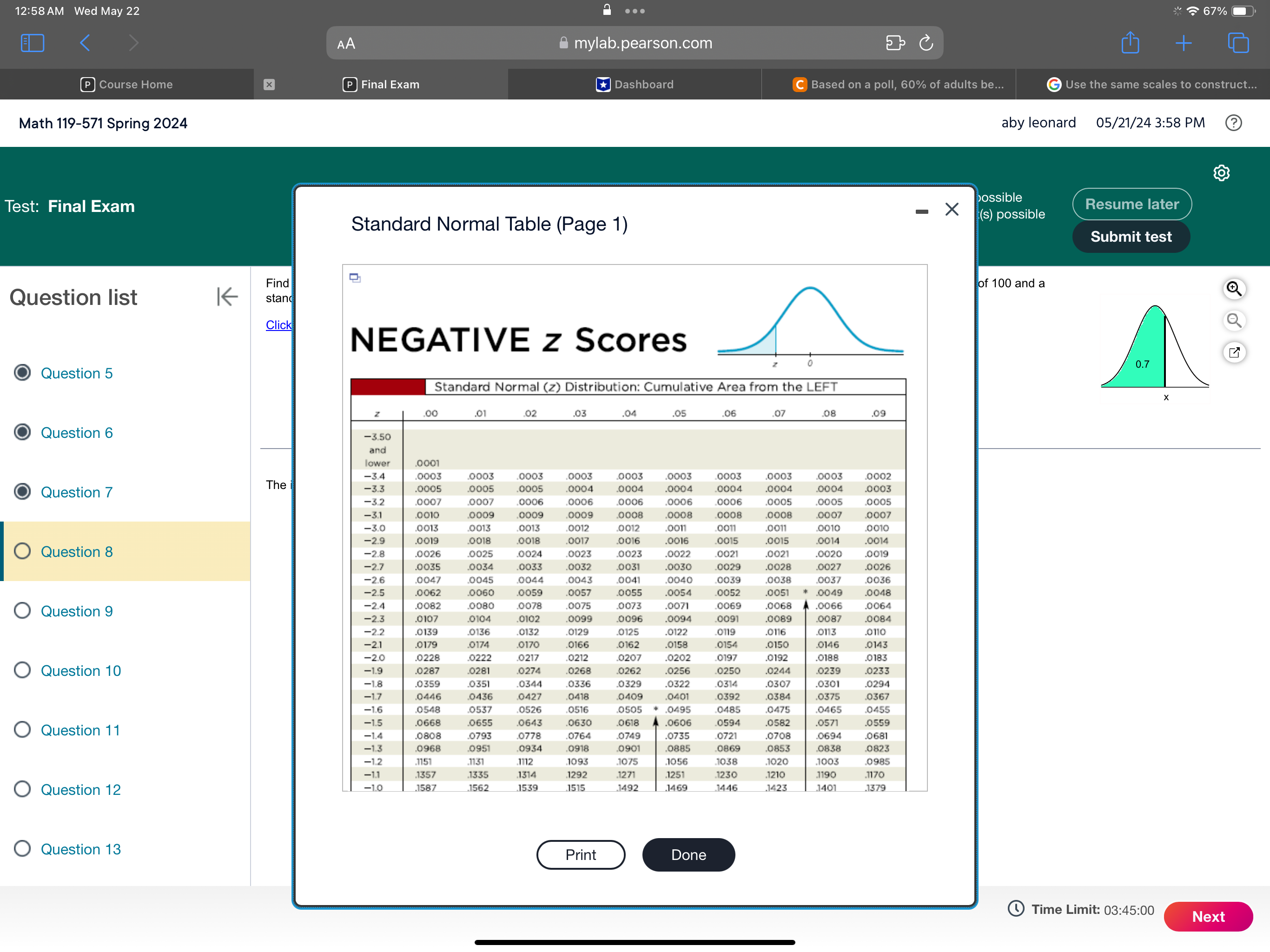 question I'm going to add the photo below with a chart table