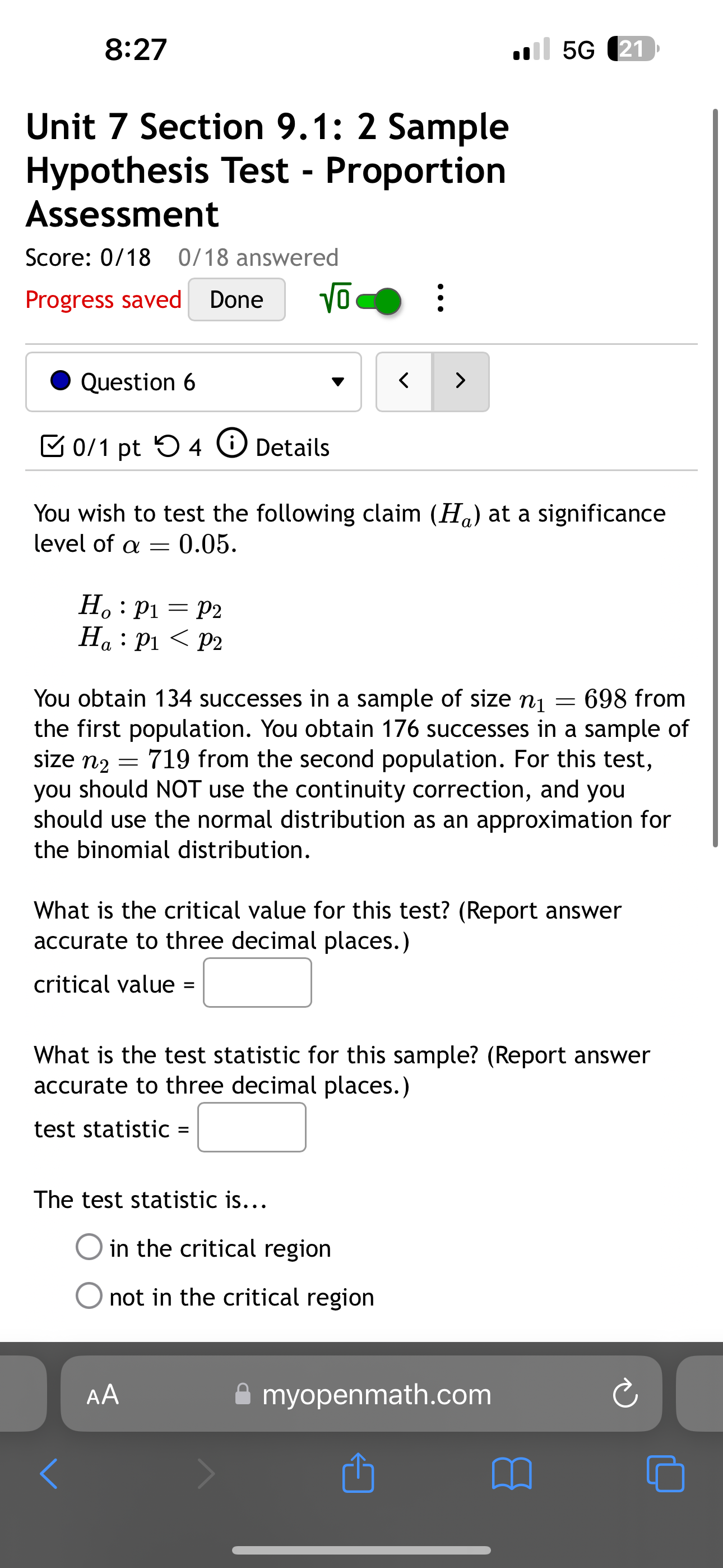 you should use the normal distribution as an approximation for the binomial