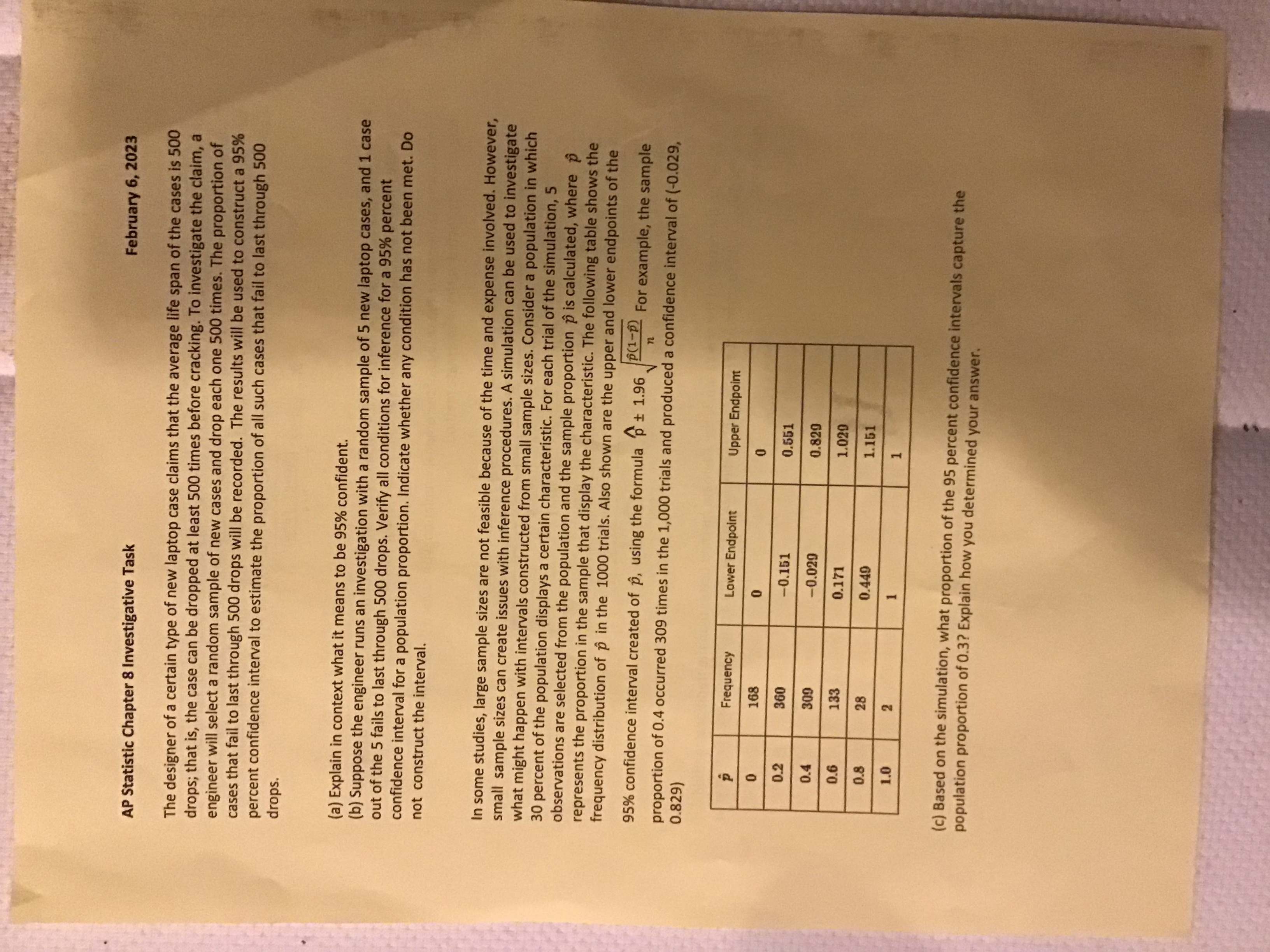 an alternate method of constructing a confidence interval is available. To implement