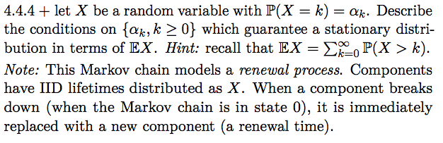 a probability distribution, and consider the Markov chain whose transition probability matrix