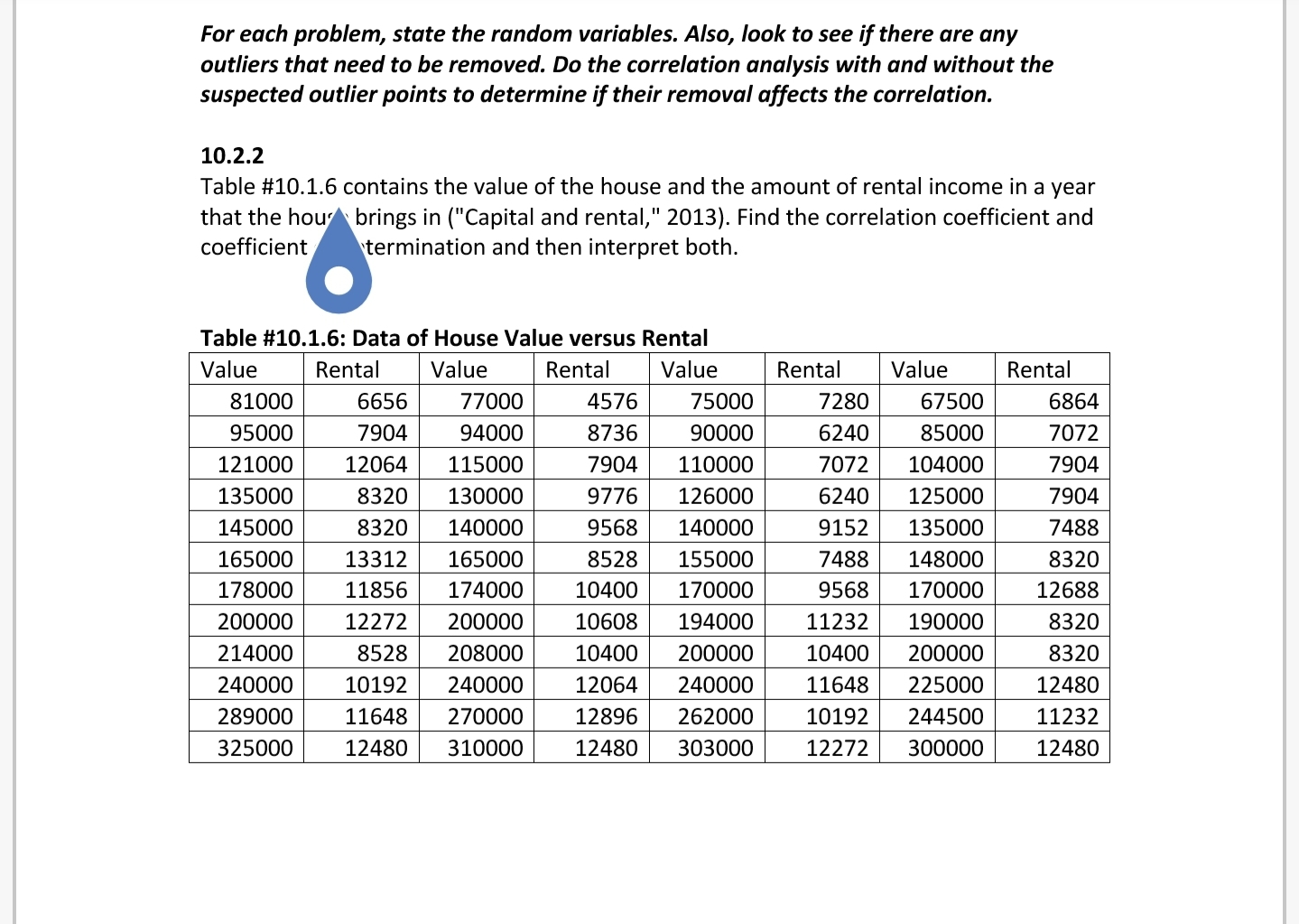 Sscreenshot attached For each problem, state the random variables. Also, look to