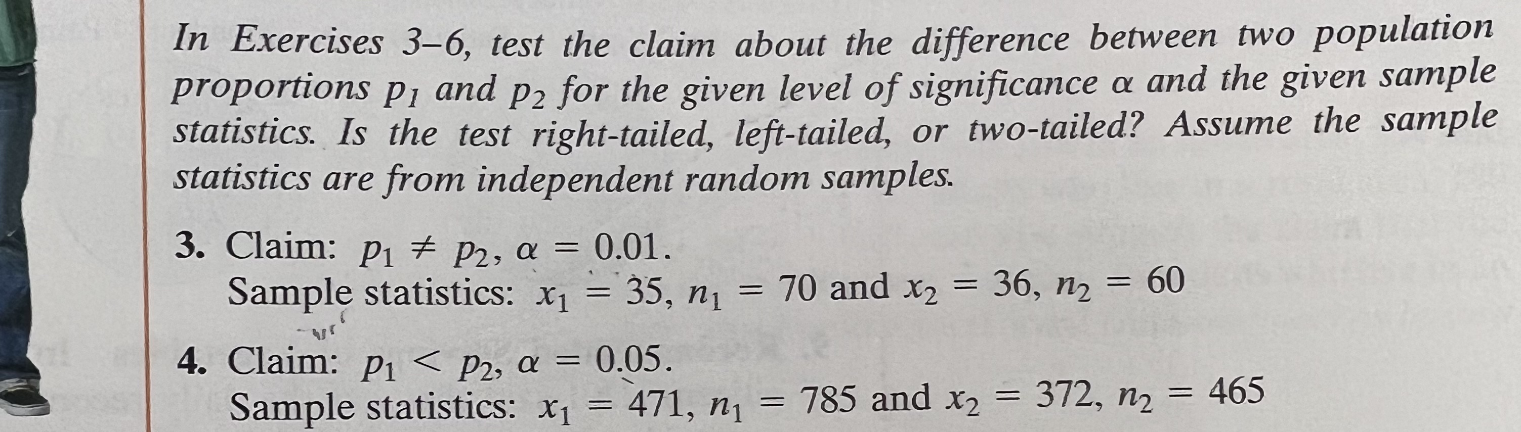 DIFF. OF 2 PROPORT O chumm : p, DP2 2 H .