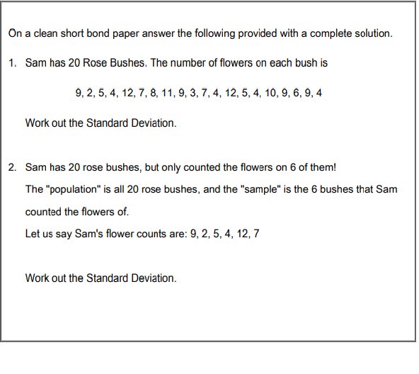 COMPLETE SOLUTION PLEASEEE On a clean short bond paper answer the following