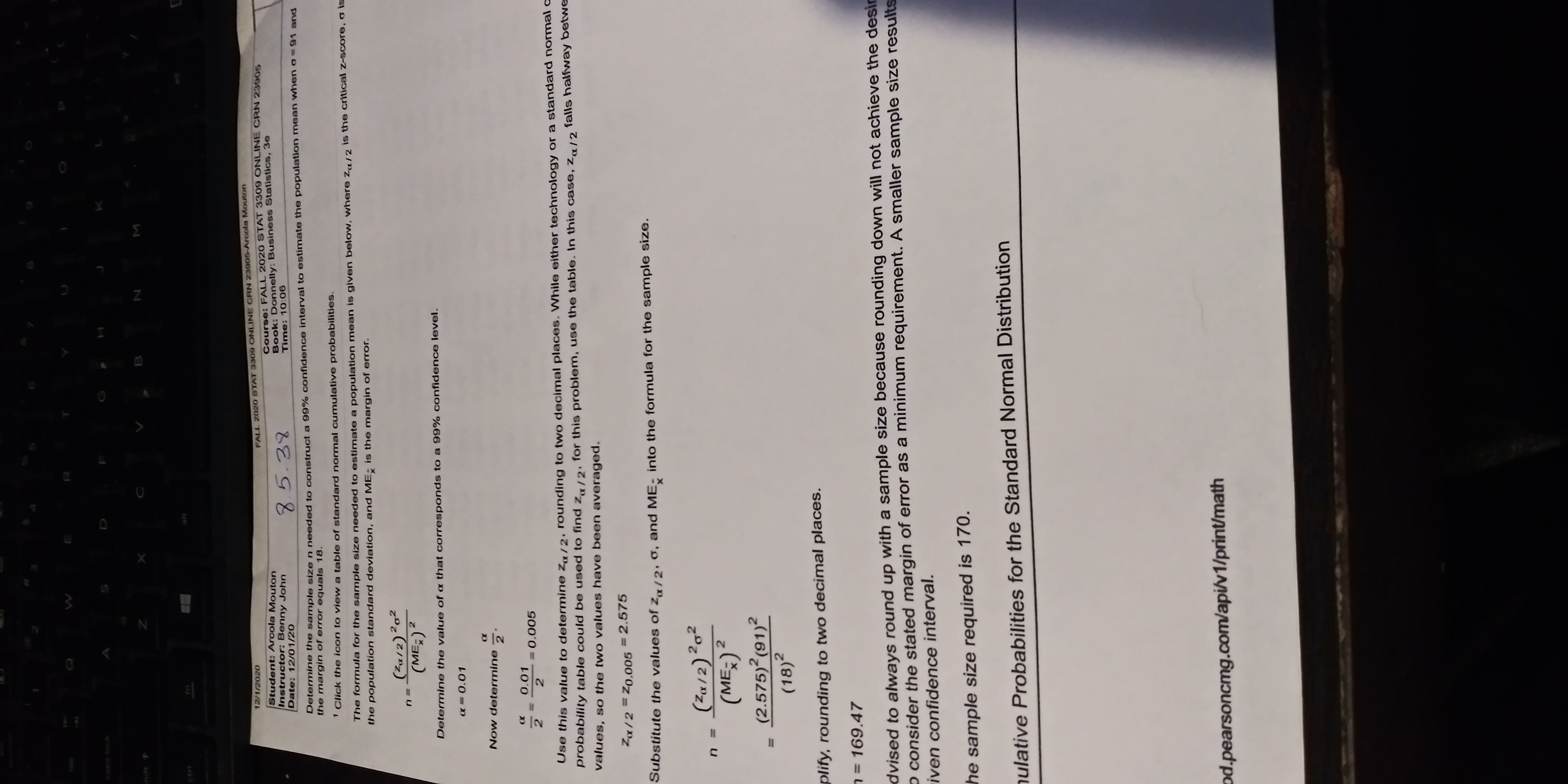 Determine the sample size needed to construct a 99% confidence interval to