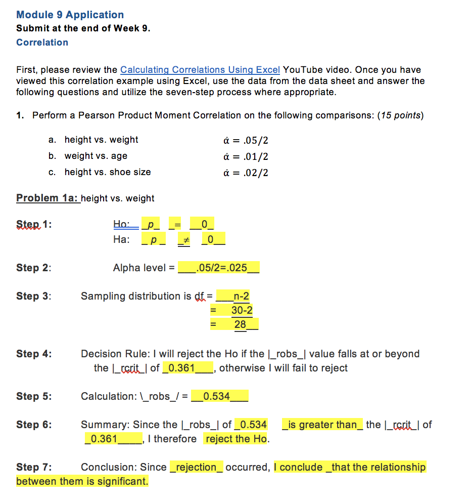Is my answer for step 4 and 5 correct? Module 9 Application
