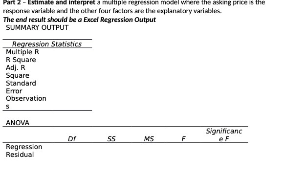  Part 2 - Estimate and interpret a multiple regression model where