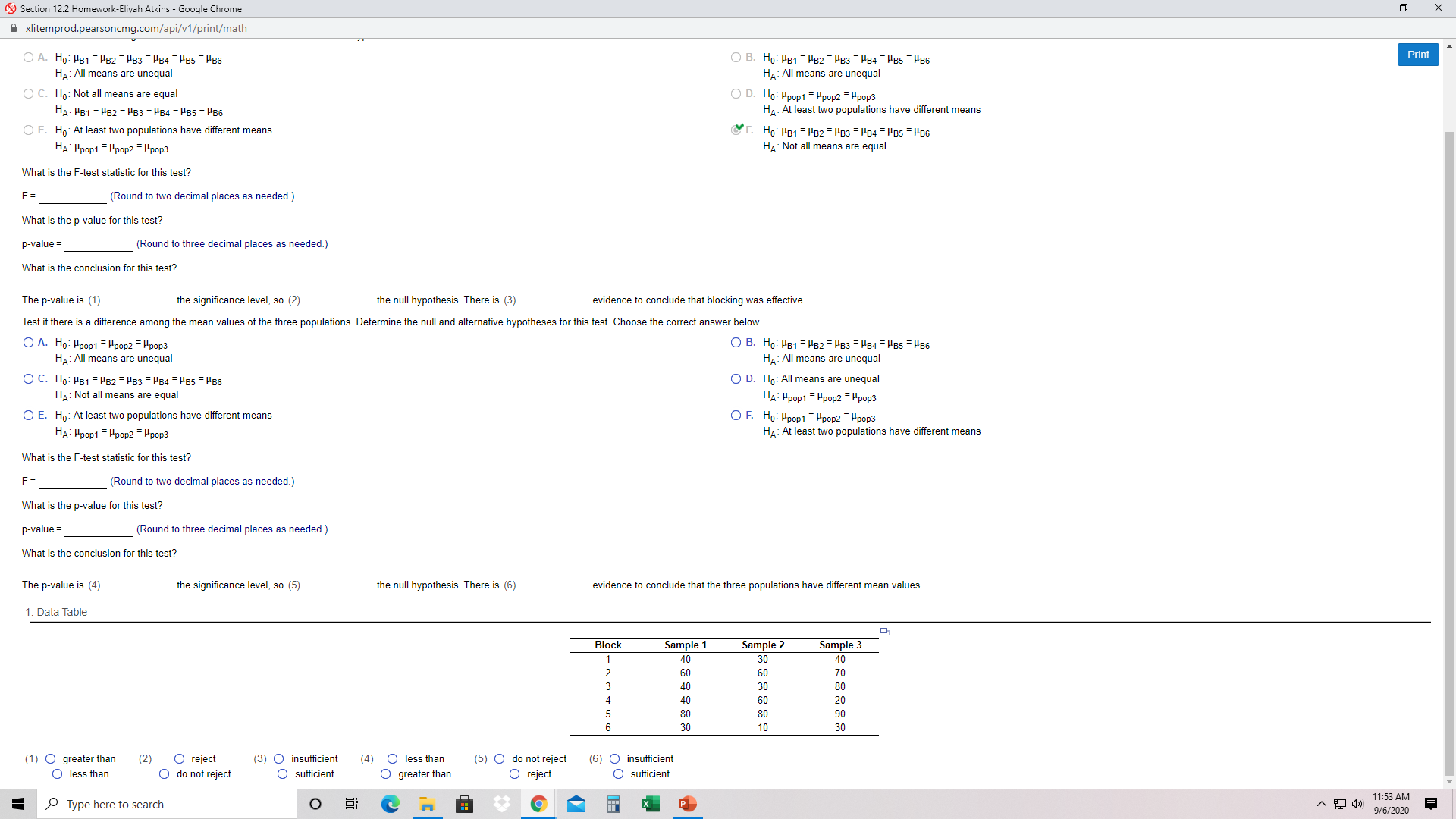 xlitemprod.pearsoncmg.com/api/v1/print/math Student: Eliyah Atkins Instructor: Stephen Trouard Date: 09/06/20 Course: DAT 473
