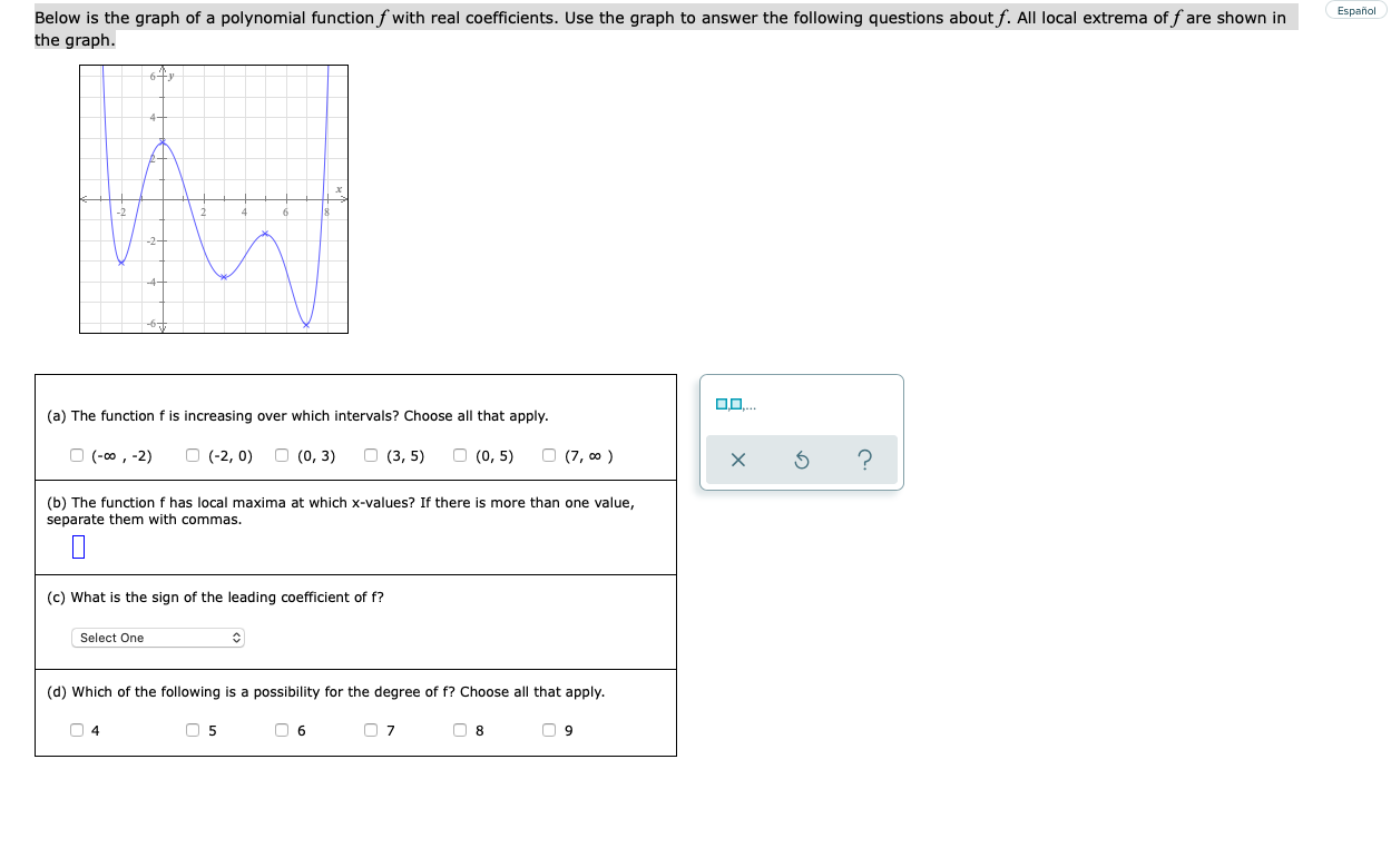 need help with the answers for this problem.The drop down menu fo