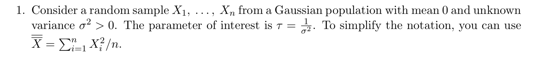 Consider the realisation of the random sample: 0.47, 0.07, 0.59, -0.16, -0.06,