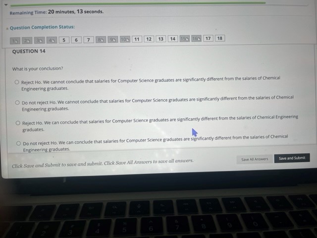 recent graduating class: Computer Science graduates and Chemical Engineering graduates, Formulate hypotheses