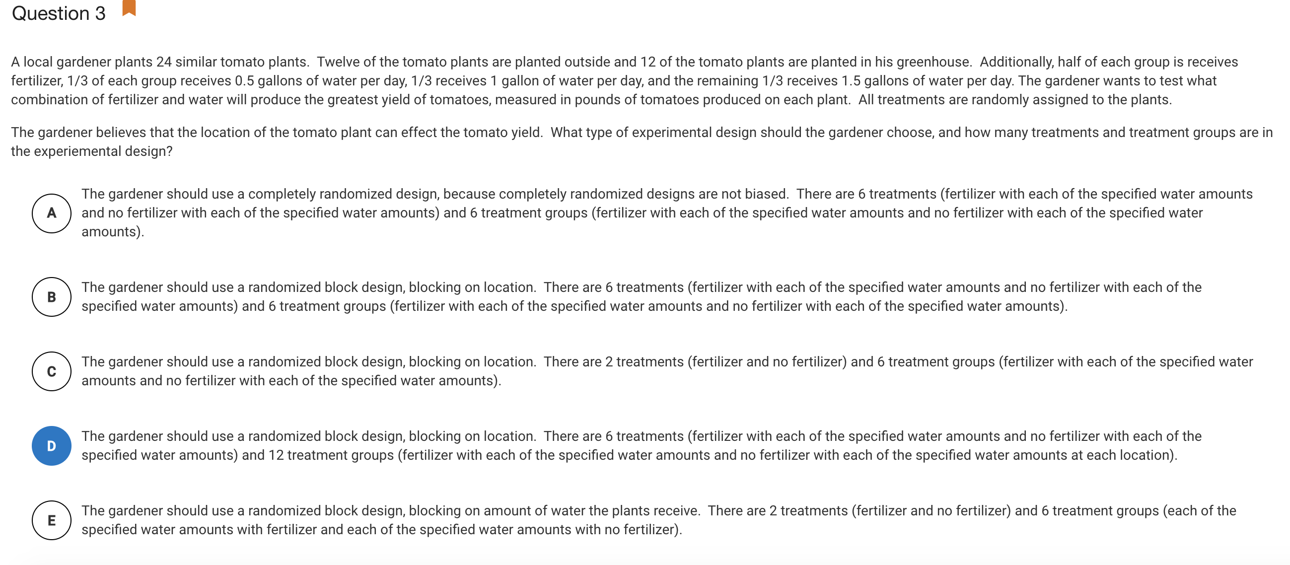 Provide work and answer please Question 3 W A local gardener plants