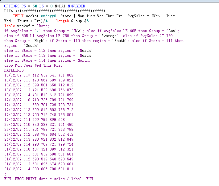 . Hapless Hannah Highbaum wrote thisSAS program. She can't figure out why
