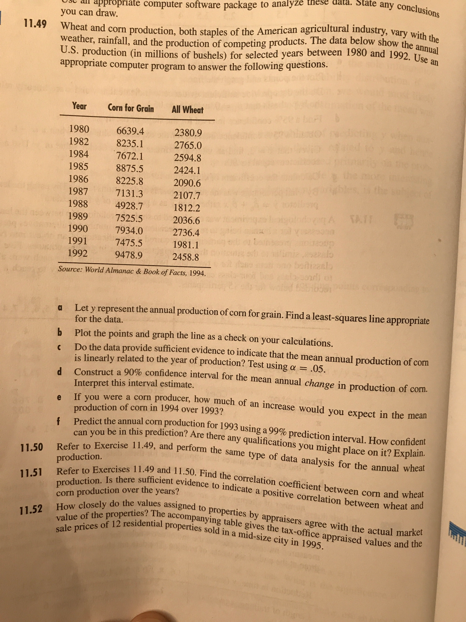 For this assignment use Excel, SPSS, Stata, (or other statistical analysis packages)