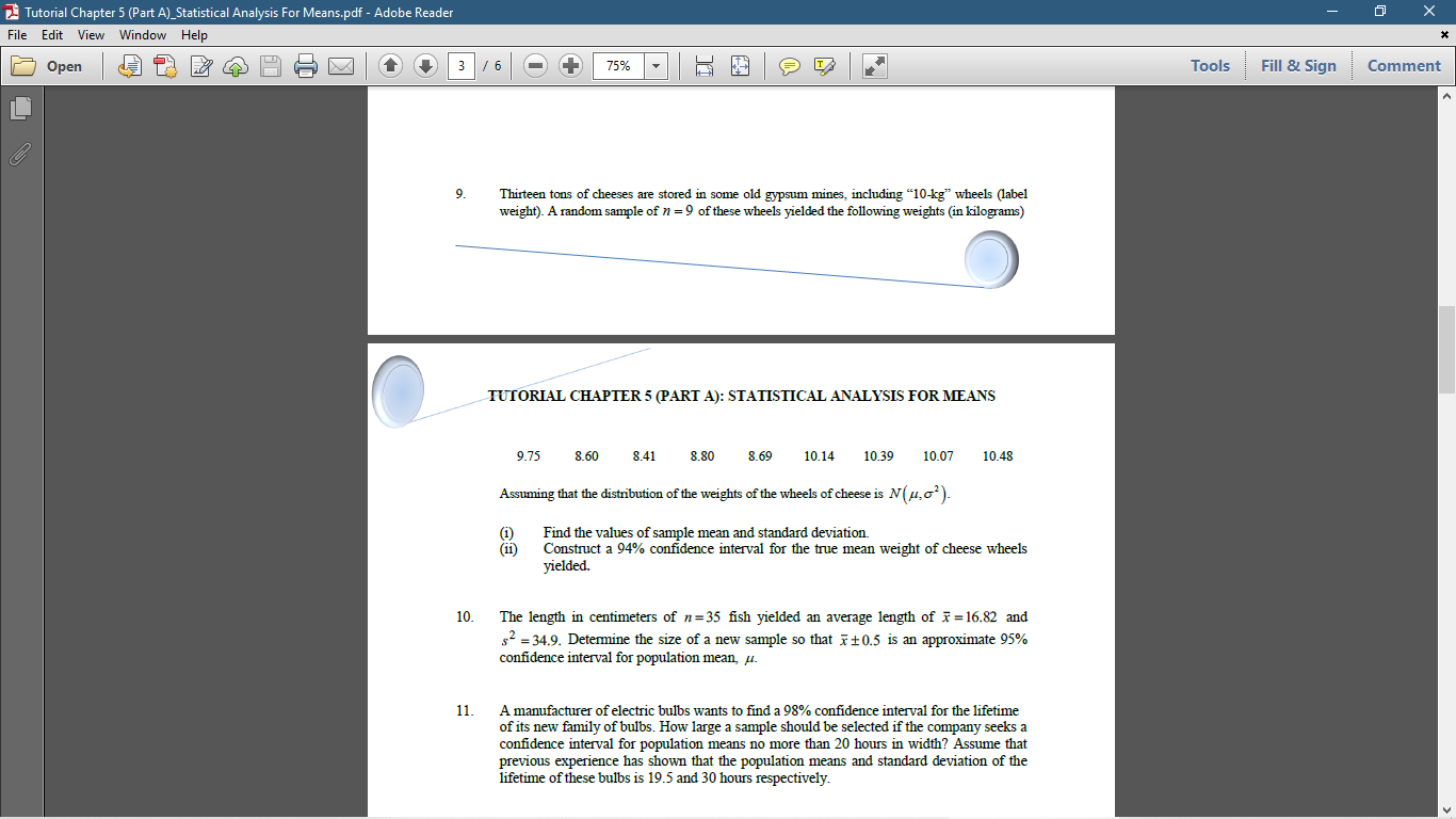 Comment TUTORIAL CHAPTER 5 (PART A): STATISTICAL ANALYSIS FOR MEANS 1. The