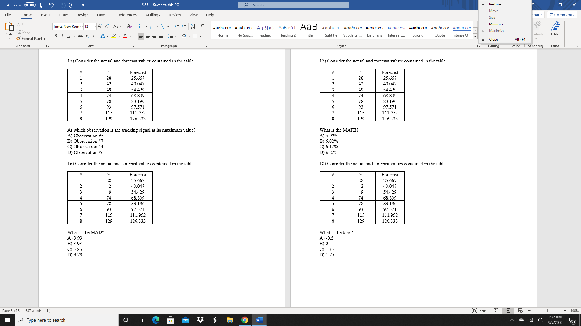 Multiple choice AutoSave . Off 5.55 - Saved to this PC -