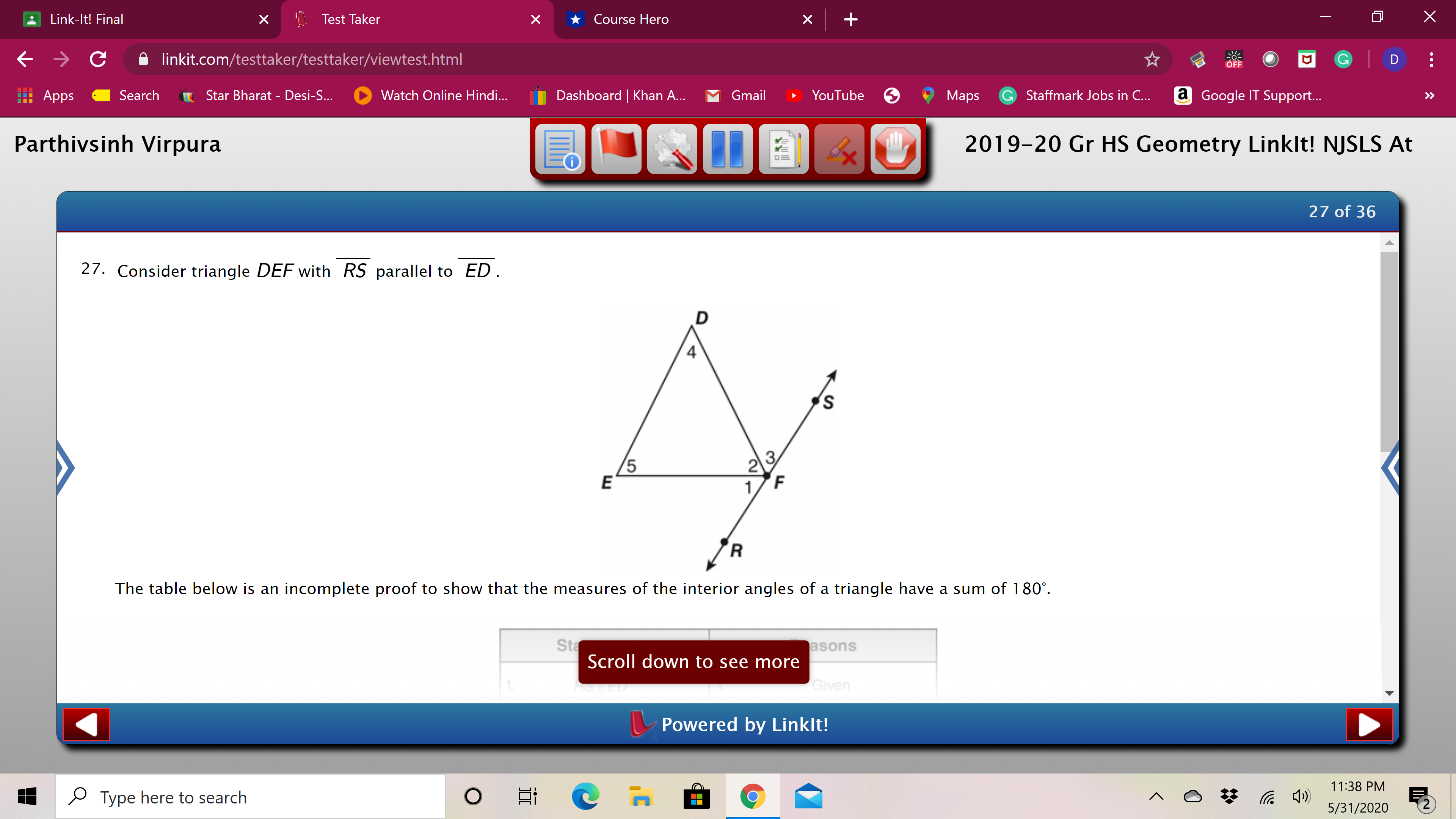 IT Support... Parthivsinh Virpura 2019-20 Gr HS Geometry Linkit! NJSLS At 25