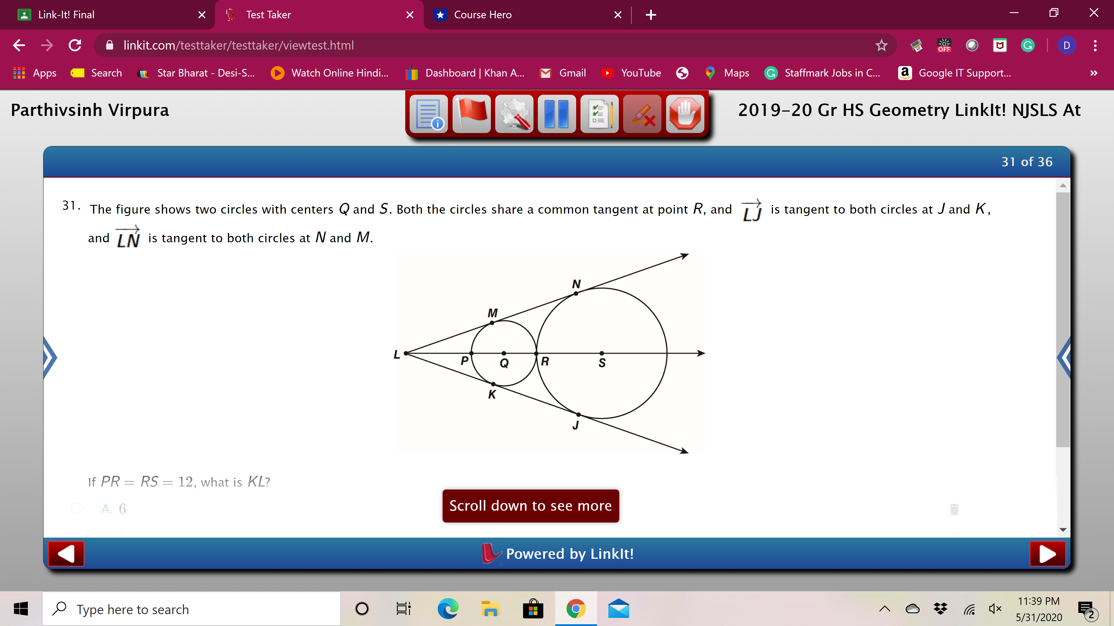 Online Hindi... Dashboard | Khan A... Gmail YouTube Maps G Staffmark Jobs