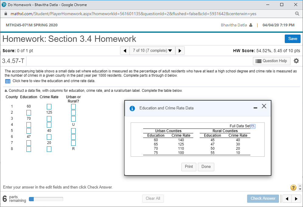  I need help solving htis problem. P Do Homework - Bhavitha