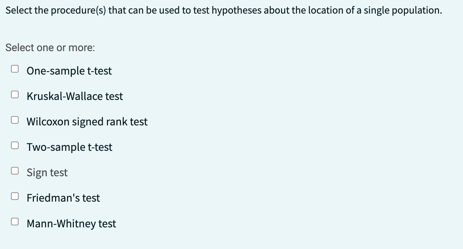 Please I need help! Select the procedure(s) that can be used to