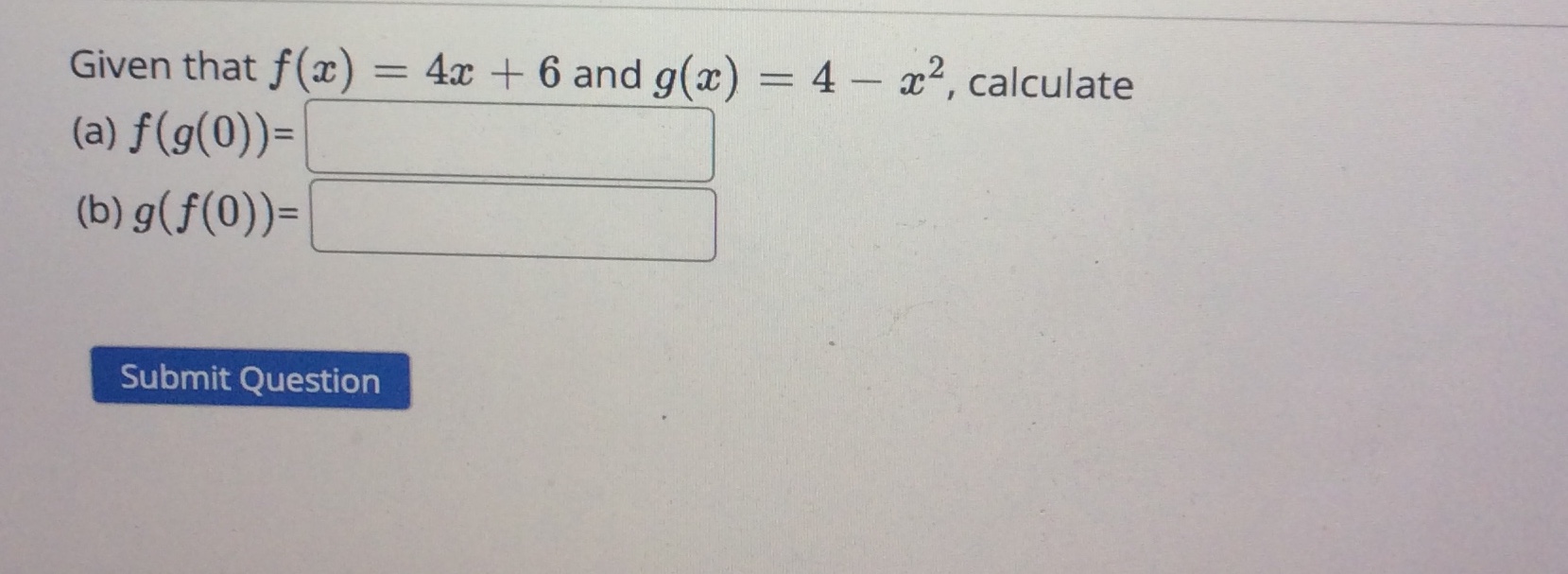 \f\f\f\fFunction Composition 3 Given the function f(x) = -x - 5