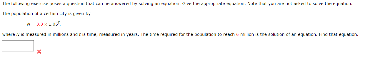 XUse the crossing-graphs method to solve the given equation. (Round your answer