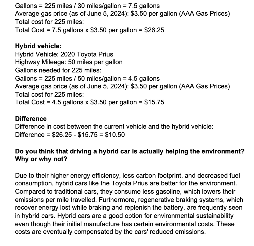 Current and Hybrid Vehicles Current Vehicle: 2021 BMW M550i xDrive Miles Gallons