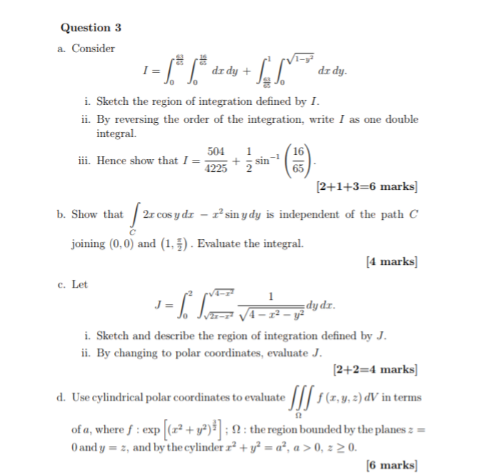 I need help in part c and d Question 3 a. Consider
