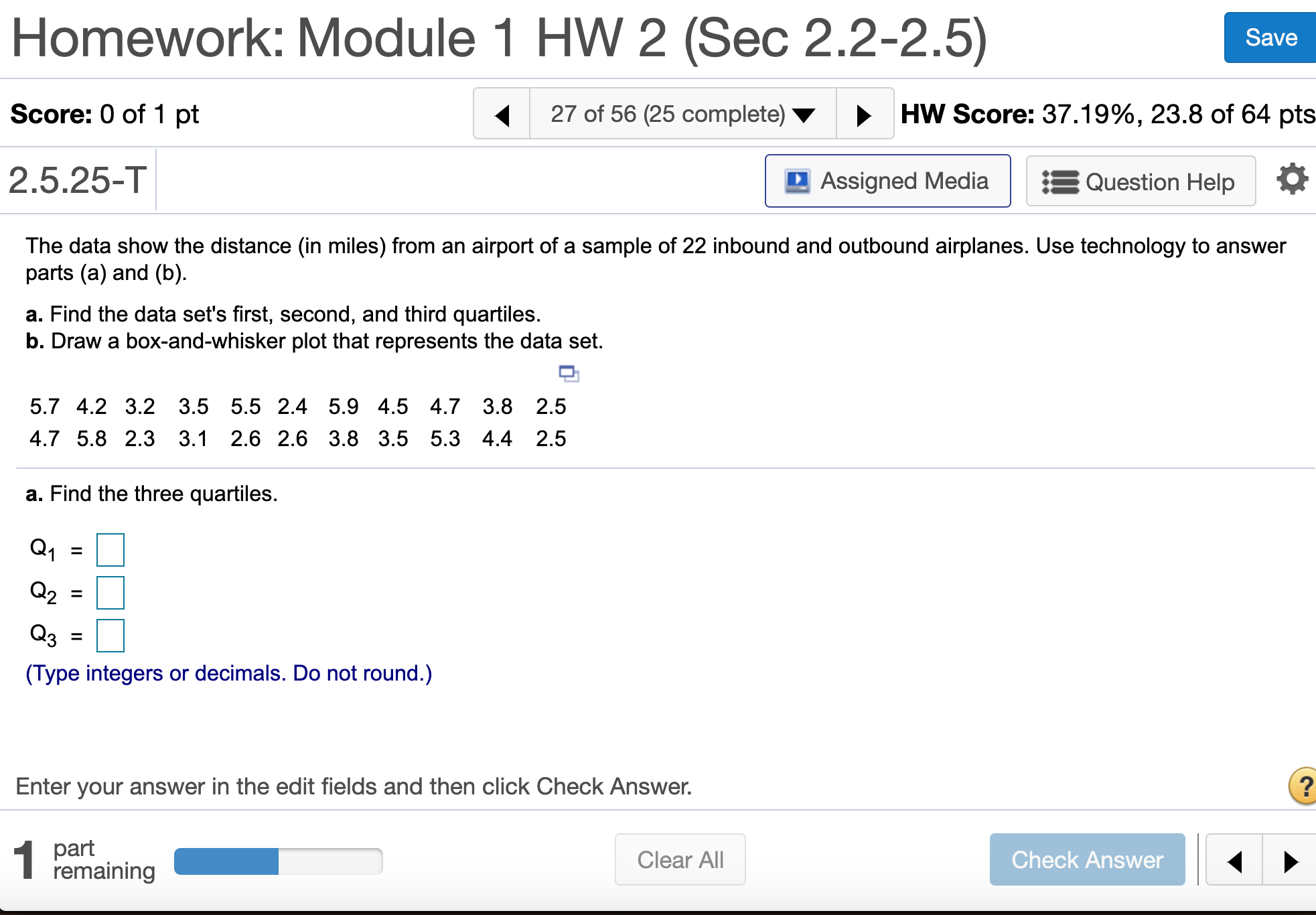 can somebody help me Homework: Module 1 HW 2 (Sec 2.2-2.5) Save