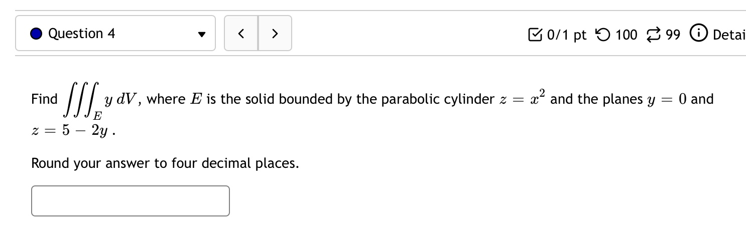 (0,0,0), (2,0,0), (0,4,0), and (0,0,6). E Round your answer to four decimal