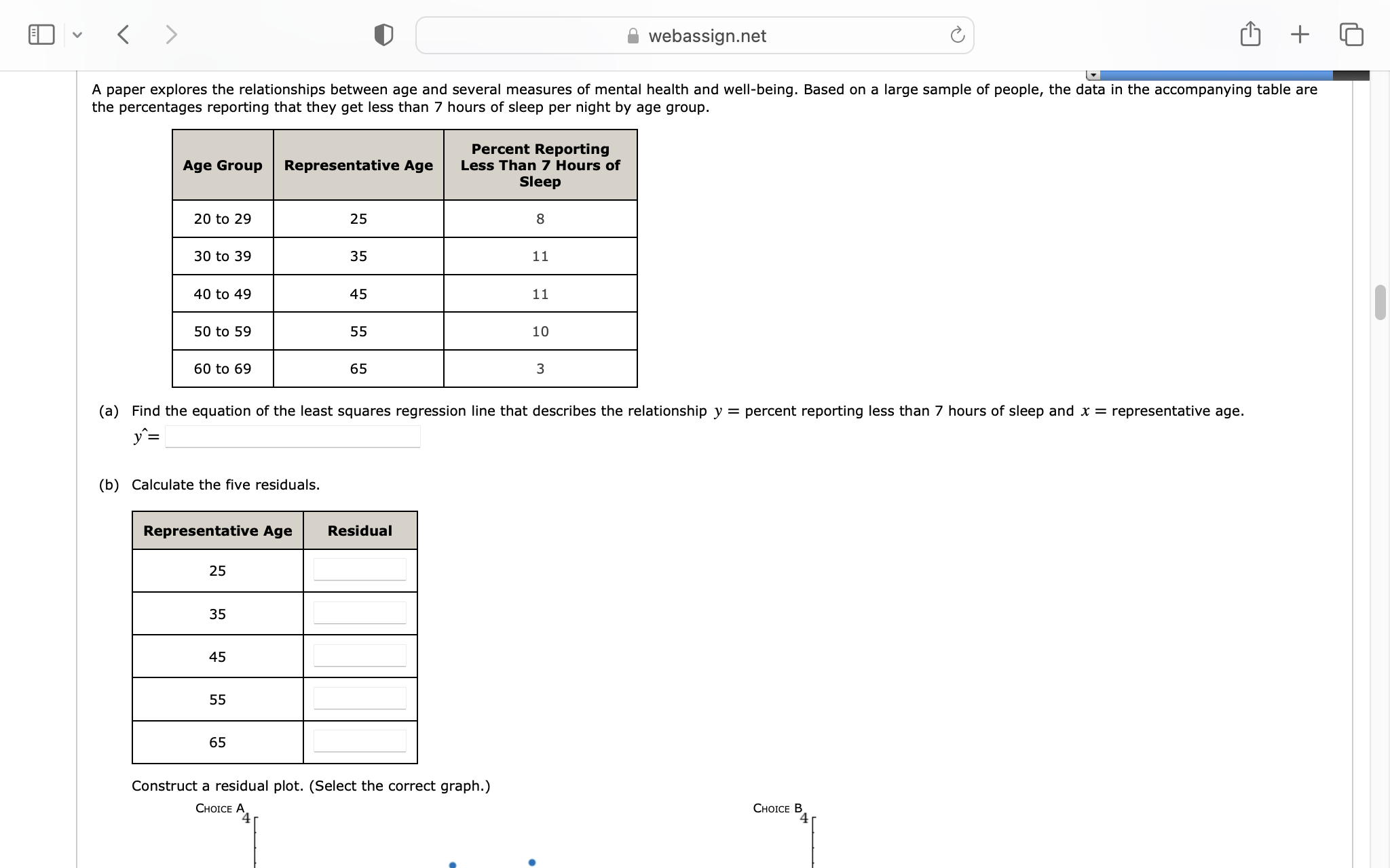 < > webassign.net + 0 A paper explores the relationships between age