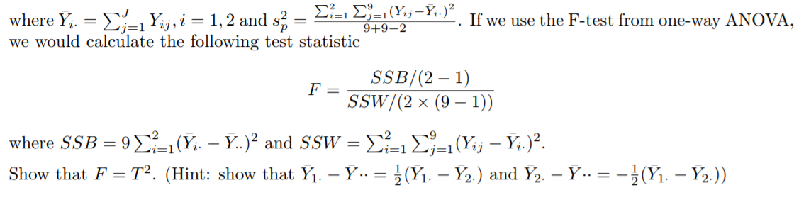 a random sample from N(1, 2 ) and the second one Y2,1,