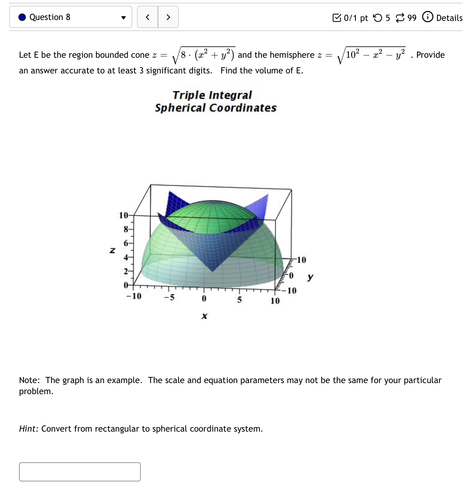 Evaluate the triple integral / / / g(x, y, z) dV over