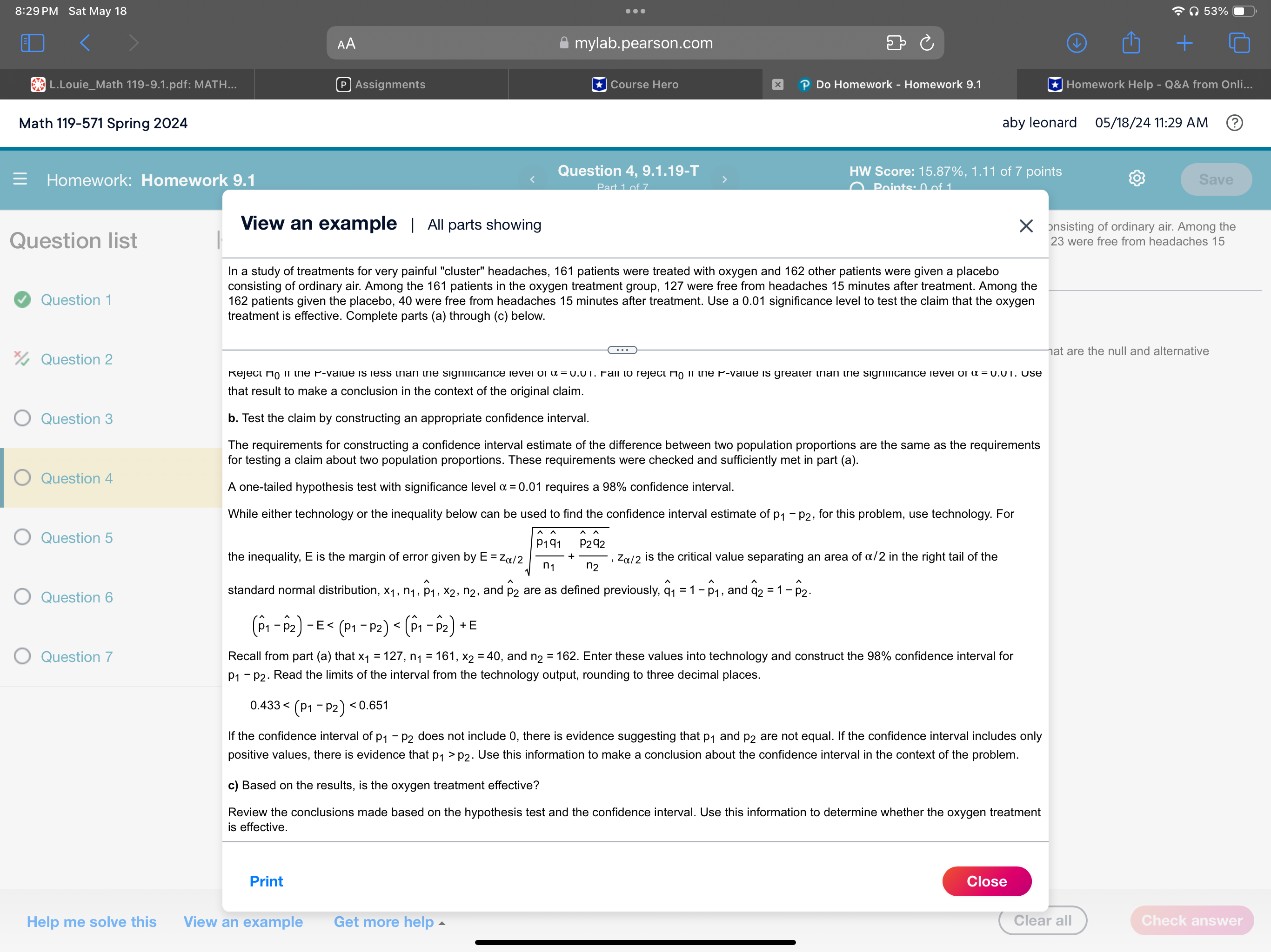 shows a step by step on how to do it all 7